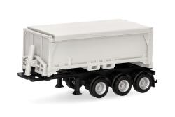 Herpa 077101 Abraumcontainerauflieger 3achs, weiß