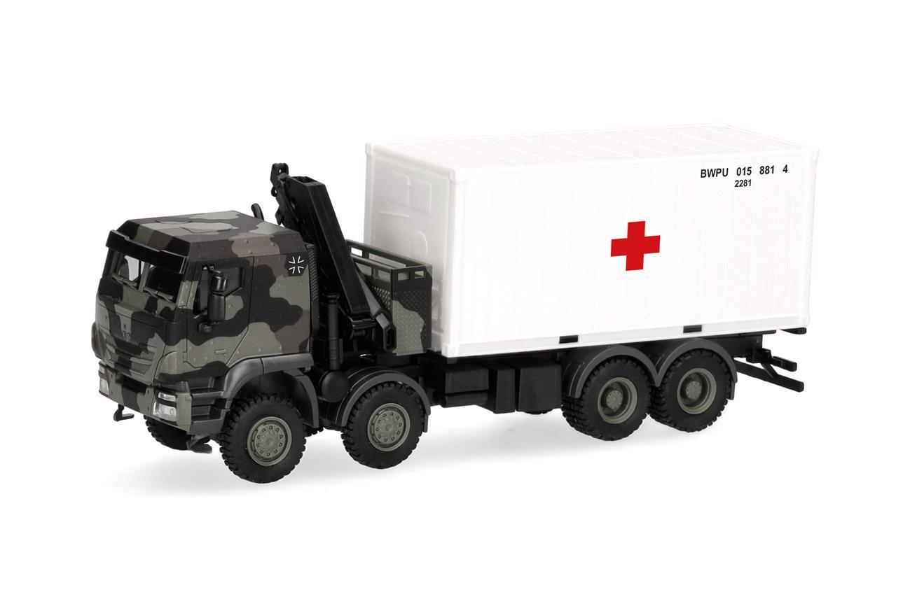 Herpa 747288  Iveco Trakker 8x8 Ladekr./Cont
