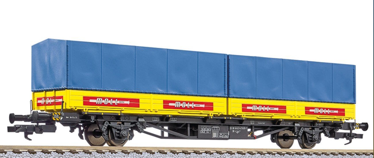 Liliput L235224 Containertragwagen der DB mit 2 Wechselpritschen der Spedition „MOLL“