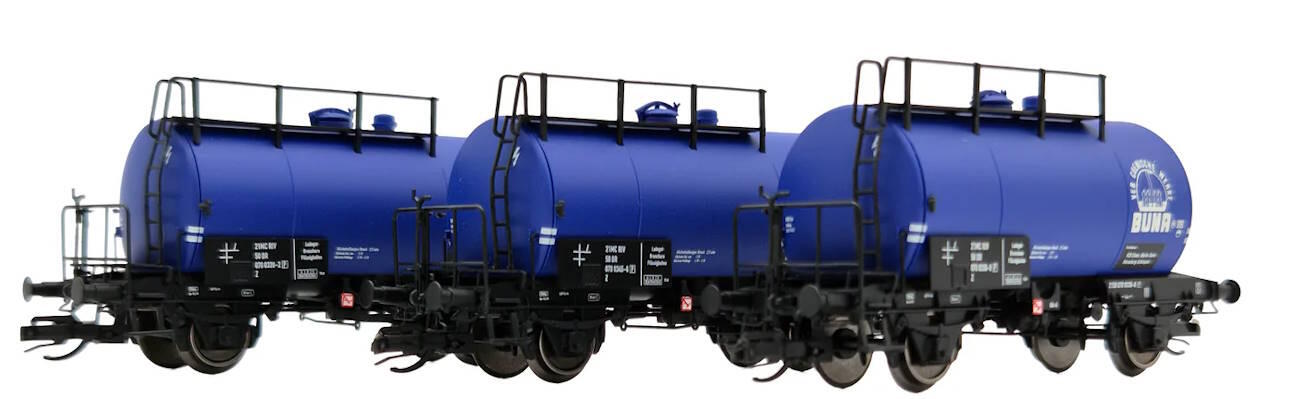 Saxonia 120069 TT 3er Set Kesselwagen  Deutz "Buna" DR