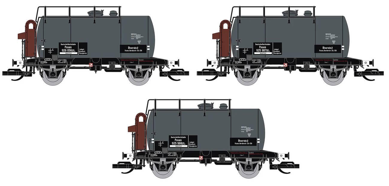 Saxonia 120114 TT 3er Set Kesselwagen  Deutz "Ölverein 2" DRG