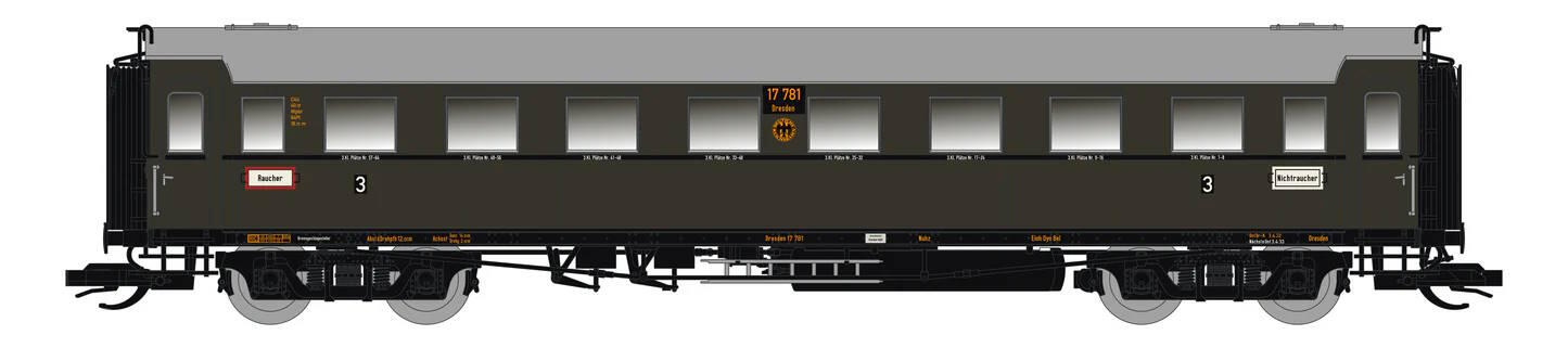 Saxonia 120178-2 TT Personenwagen C4Ü Sa 07, 3.Klasse DRG