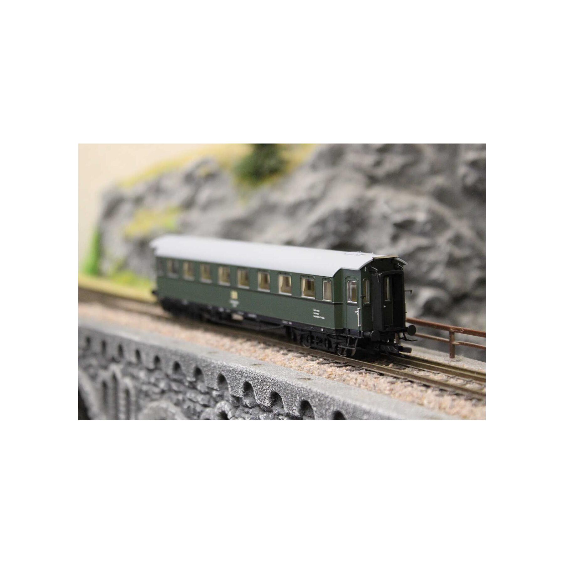 Saxonia 120198 TT Personenwagen C4Ü Sa 07 DR mit Beleuchtung