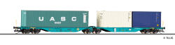 Tillig 18078 TT Containertragwagen Sggmrs der TCDD,...