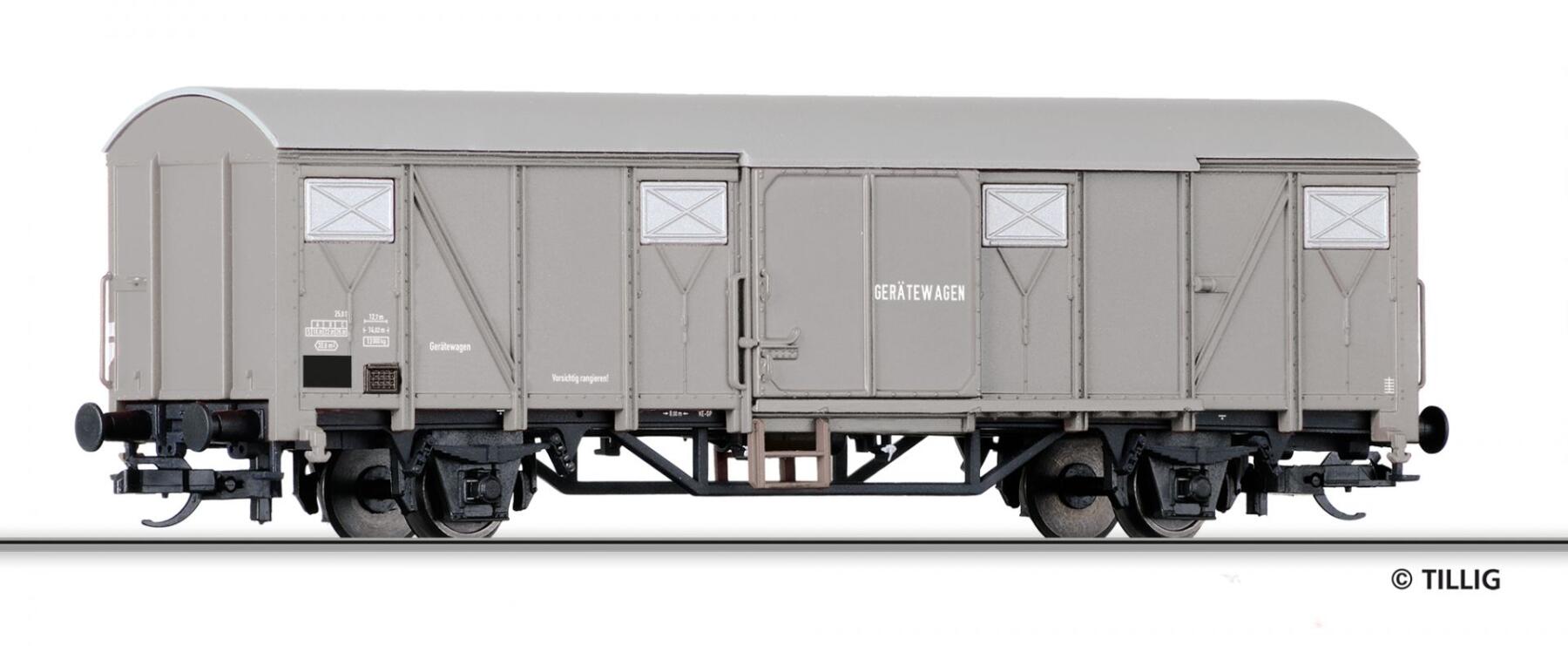 Tillig 502796 TT Juniormodell 2026: Gerätewagen Unkrautbekämpfungszug, Verkaufsmodell