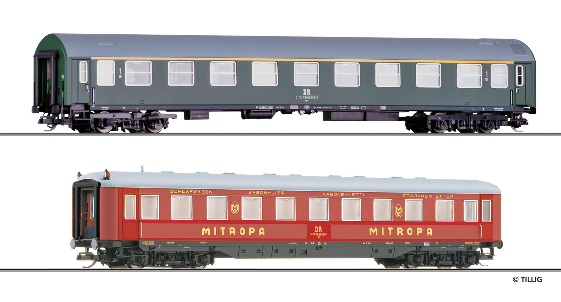 Tillig 502803 TT Set "DR-Schnellzug" (Teil 1), DR, Ep. IV