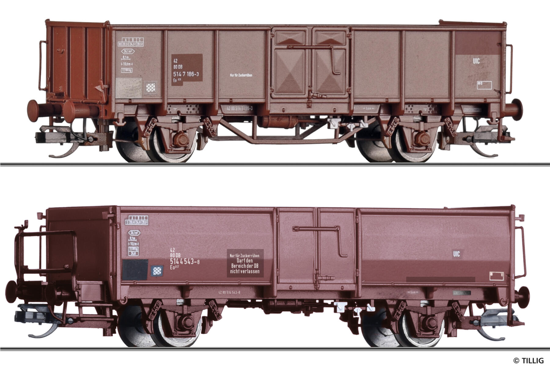 Tillig 502807 TT Rübenzug-Set (Teil 4), DB, Ep. IV