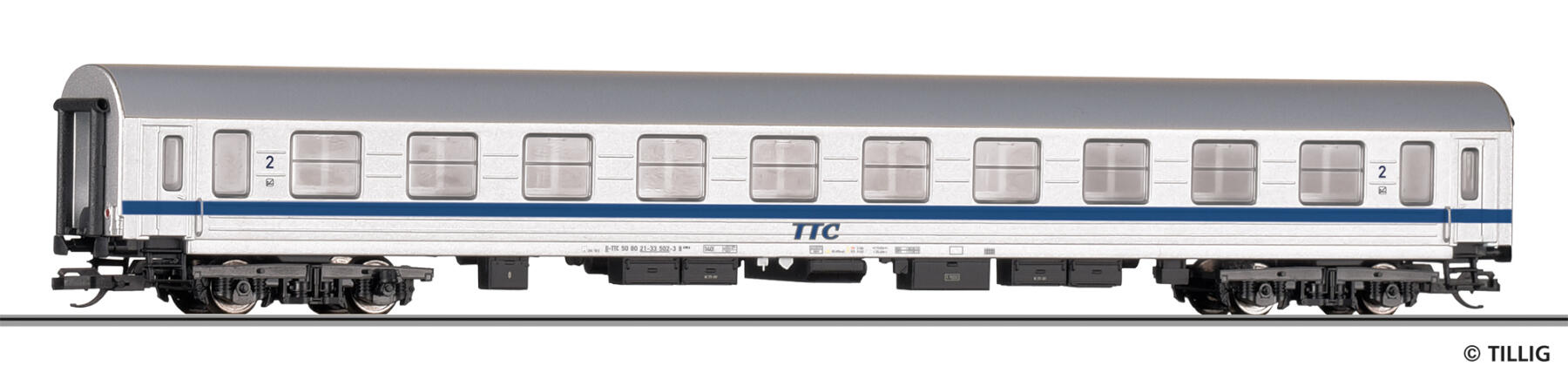Tillig 502810 TT Halberstädter Seitengangwagen 2. Klasse "TILLIG-TT-Club", TTC, Ep. VI