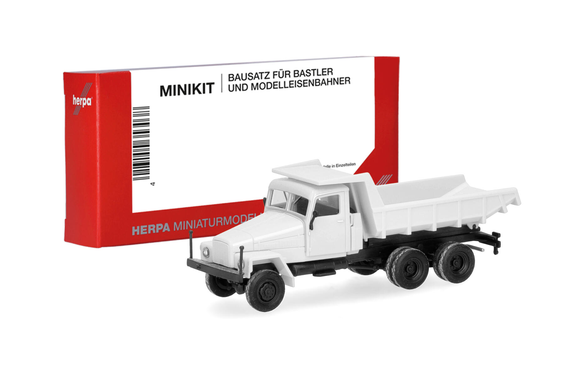Herpa 014175 1:87 MiniKit IFA G5 Muldenkipper-LKW 3achs, weiß