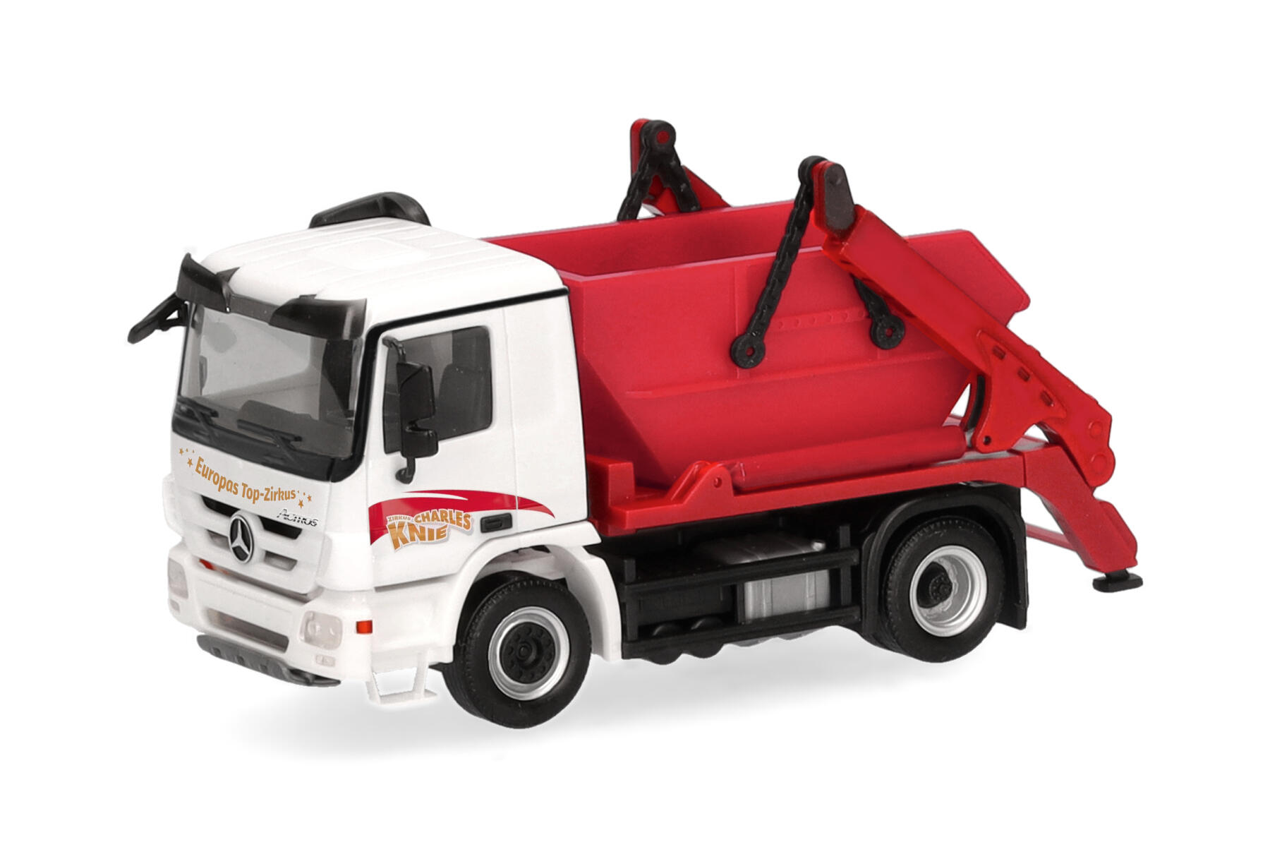 Herpa 319935 1:87 Mercedes-Benz Actros M 08 Meiller Absetzkipper AK12 "Circus Charles Knie"