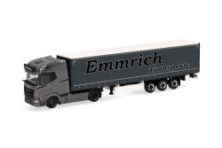 Herpa 320474 1:87 DAF XG+ Gardinenplanen-Sattelzug...