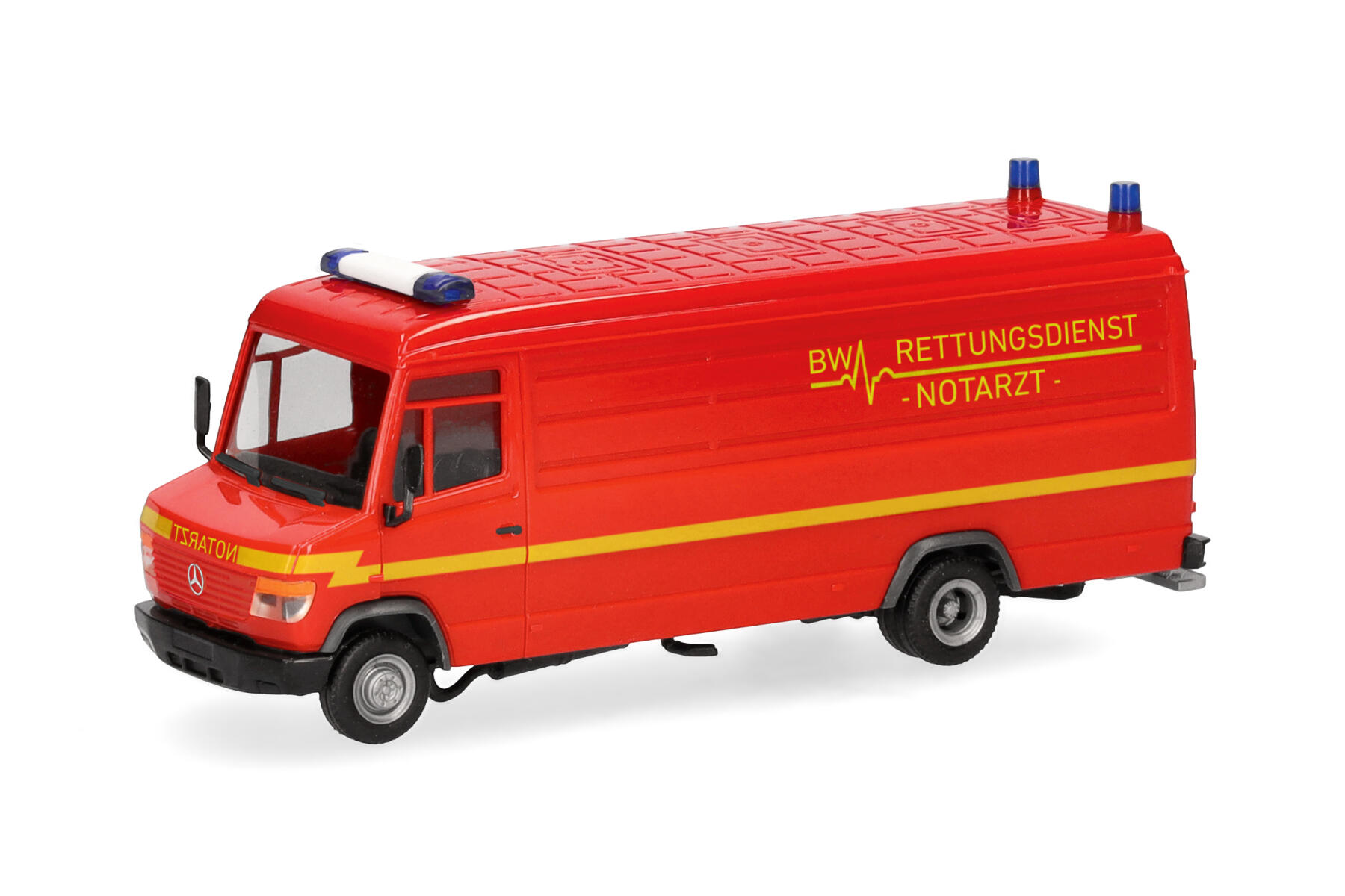 Herpa 700894 1:87 Mercedes-Benz Vario Kasten lang "Bundeswehr Rettungsdienst / Notarzt Hamburg"