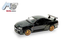 Herpa 87MC000046 1:87 Nissan GTR 34, schwarz