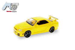 Herpa 87MC000047 1:87 Nissan GTR 34, gelb