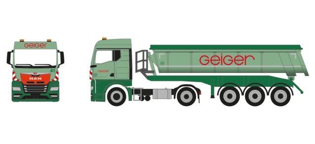 Herpa 949446 1:87 MAN TGX GM Thermomulden-Sattelzug "Geiger"