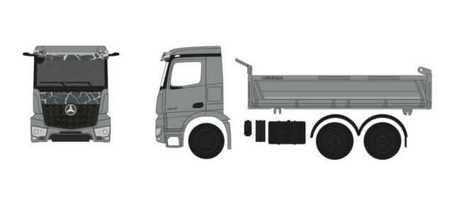 Herpa 958905 1:87 Mercedes-Benz Arocs 18 M Dreiseitenkipper-LKW 3achs "Mercedes-Benz Trucks/Arocs Extent"