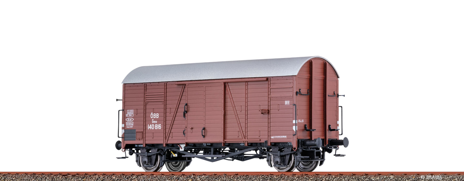 Brawa 50738 H0  Gedeckter Güterwagen Gms ÖBB