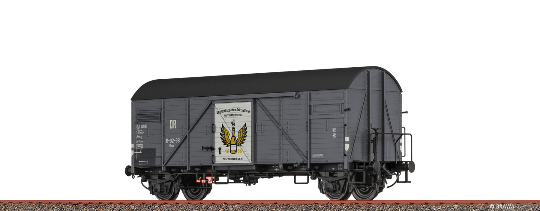 Brawa 51189 H0  Gedeckter Güterwagen Gms „Rotkäppchen“ DR