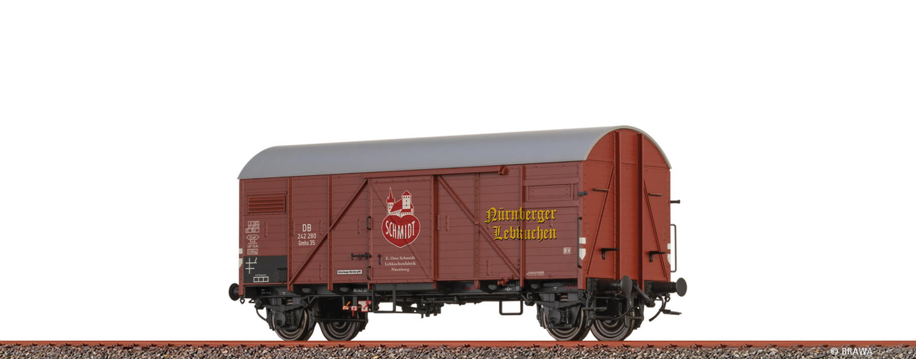Brawa 51192 H0  Gedeckter Güterwagen Gmhs35 „Lebkuchen-Schmidt“ DB