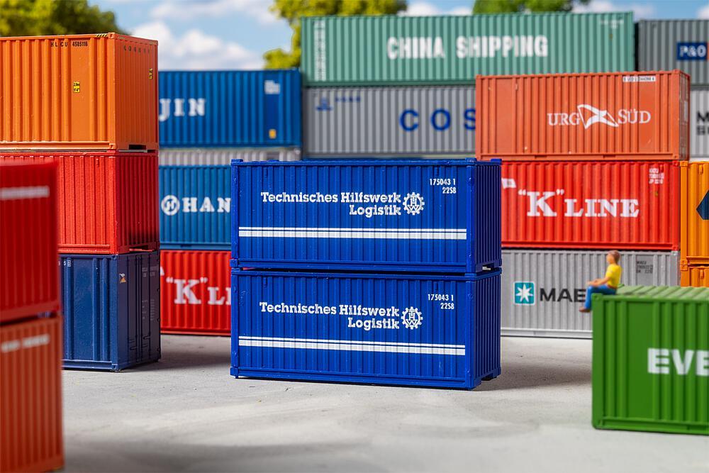 Faller 182005 H0 20 Container THW, 2er-Set