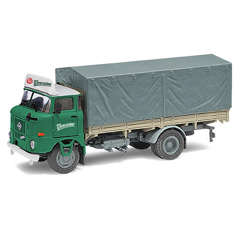 Busch 95309 H0 IFA W50 L Sp (Speditionspritsche), Wernesgrüner