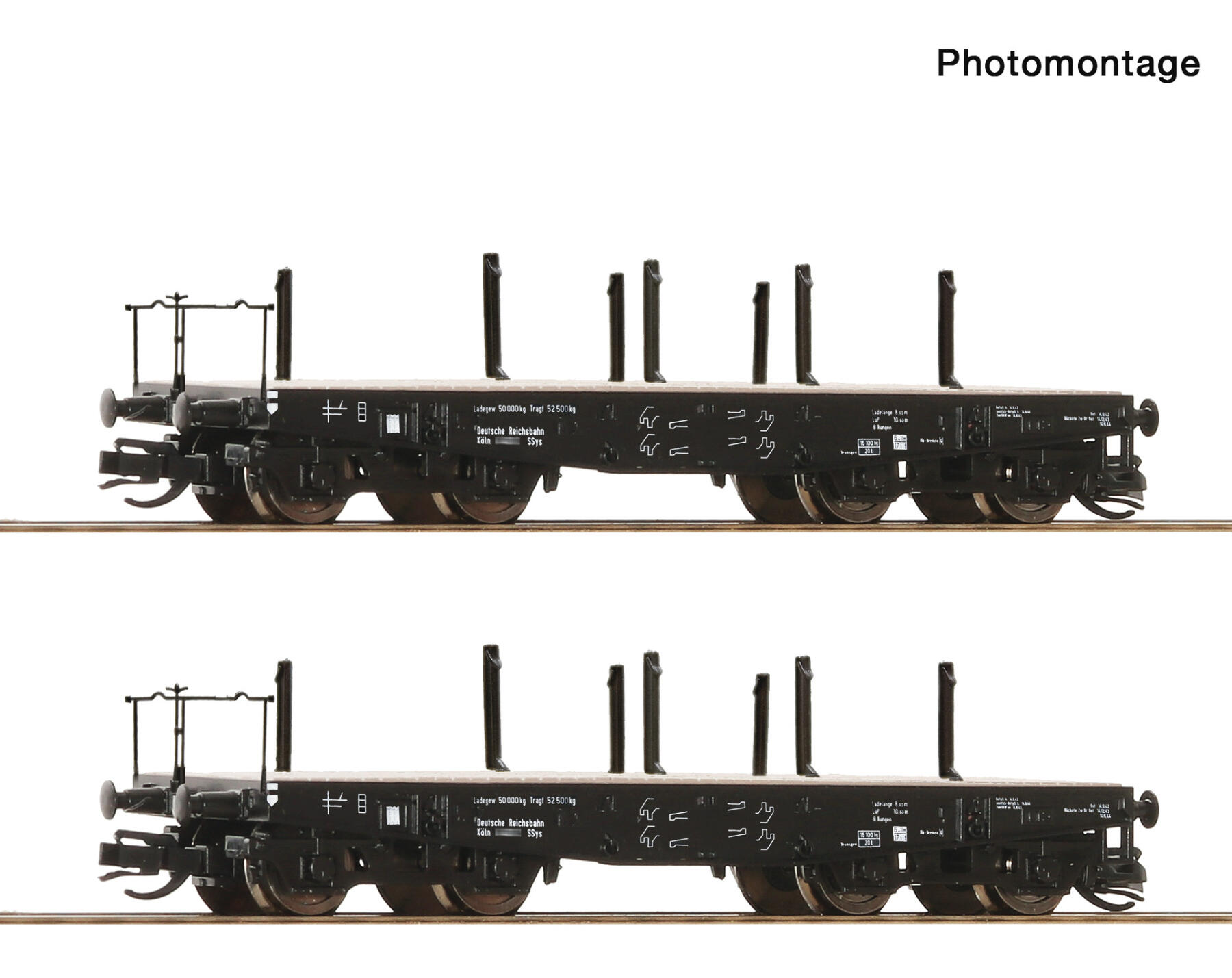 Roco 6680034 TT 2er Set Schwerlastwagen DRG