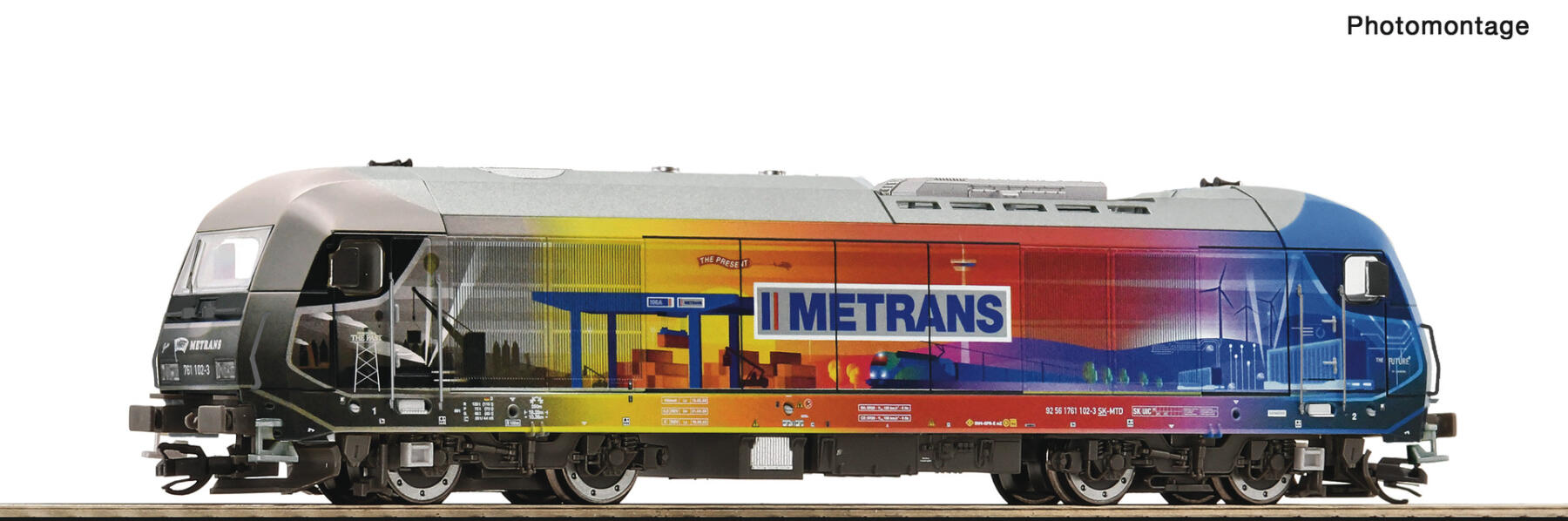 Roco 7390022 TT Diesellokomotive Rh 761 Metrans - Sound Version