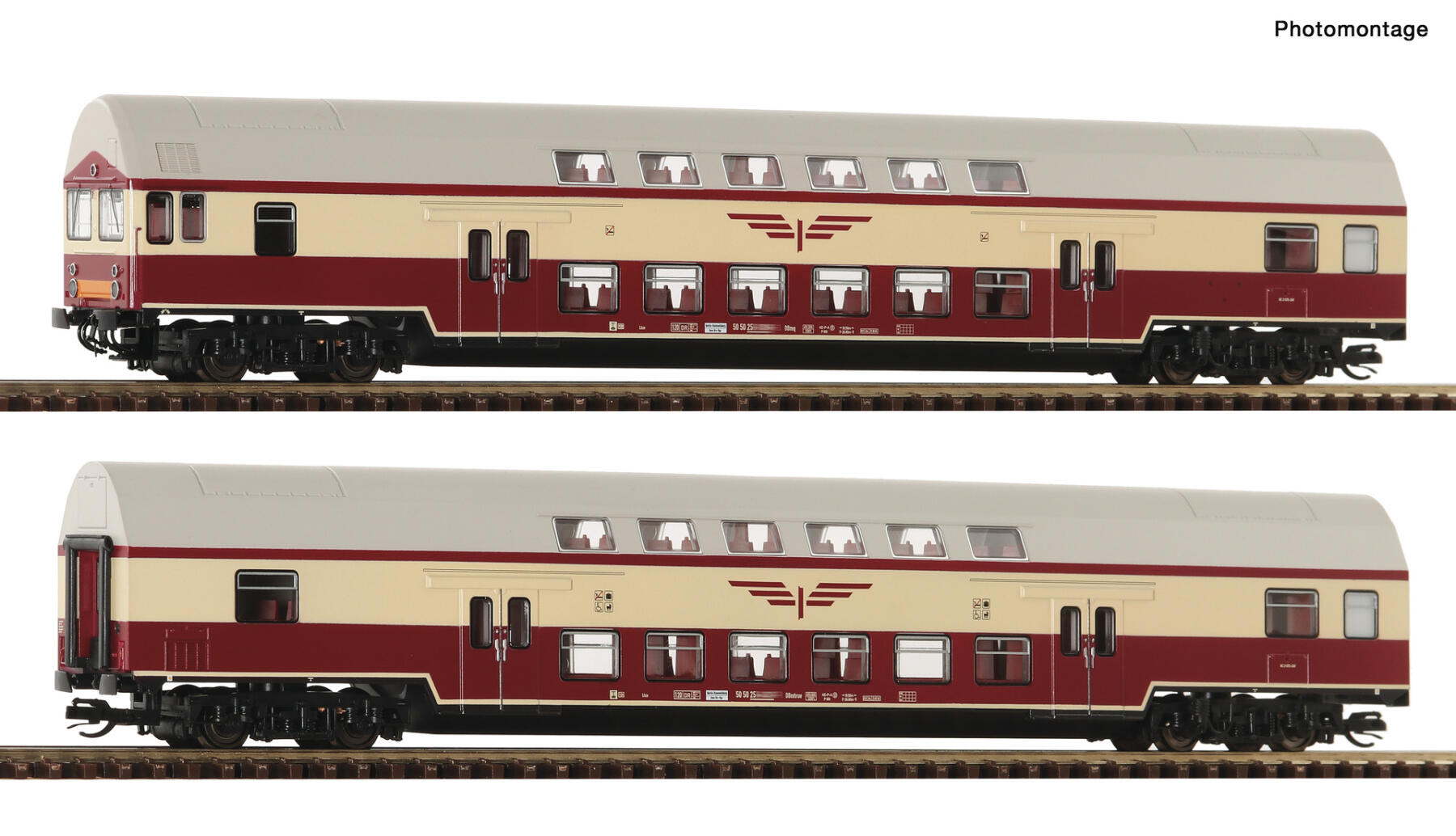 Roco 6280045 TT 2er Set Doppelstock Sputnik DR