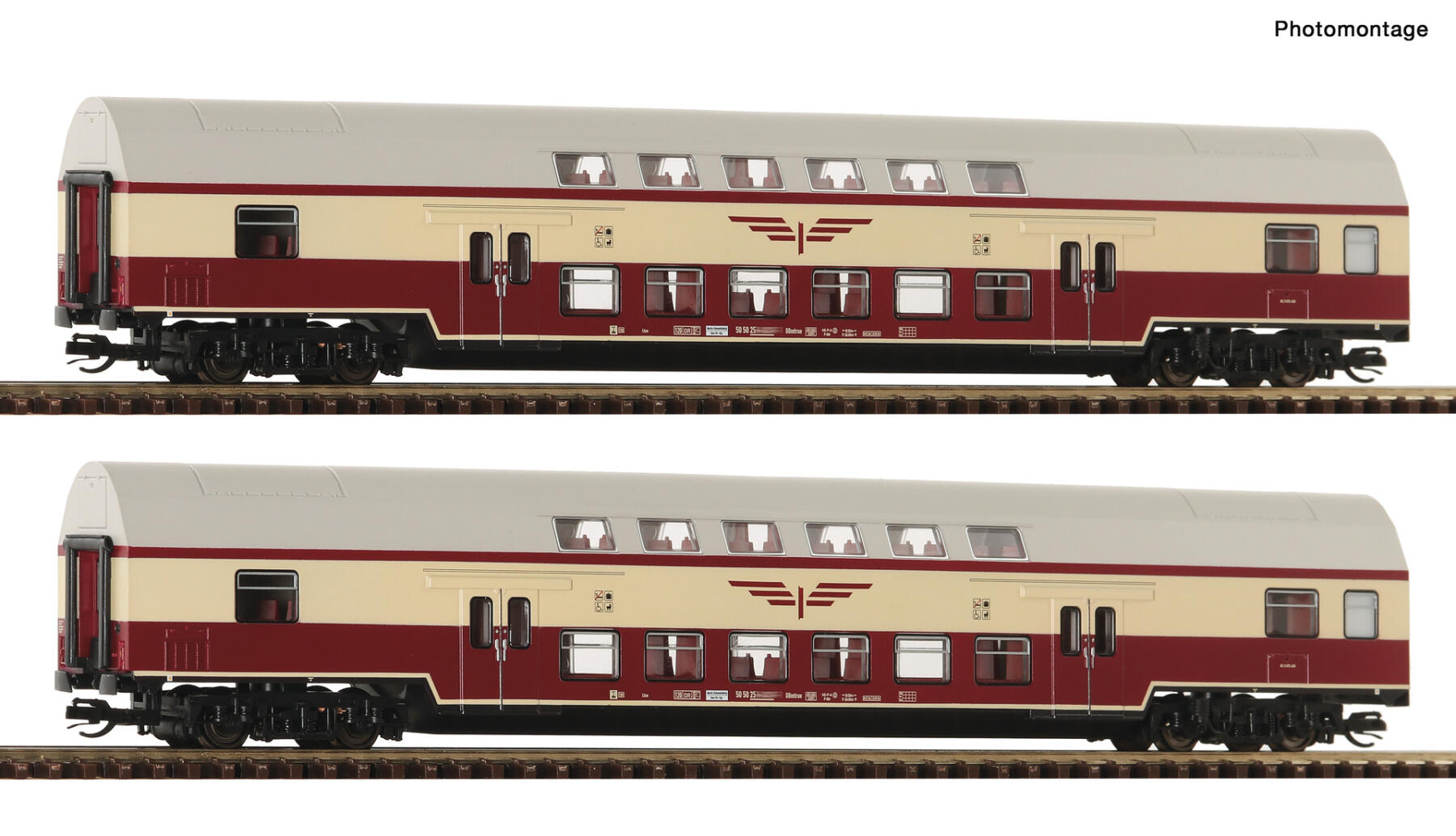 Roco 6280046 TT 2er Set Doppelstock Sputnik DR