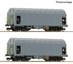 Roco 6680025 TT 2er Set Schiebeplanenwagen CD Cargo