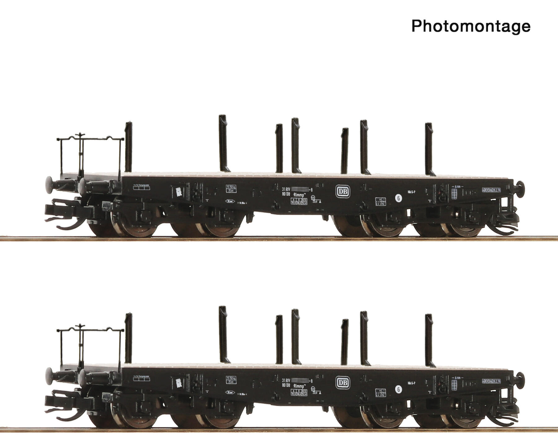 Roco 6680028 TT 2er Set Schwerlastwagen DB