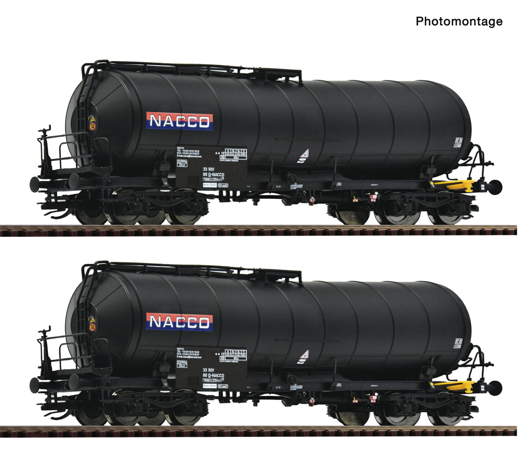 Roco 6680035 TT 2er Set Knickkesselwagen Nacco