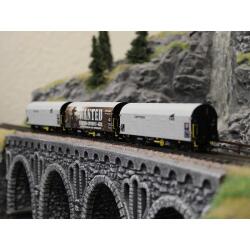 Roco 6680023 TT 3er Set Schiebeplanenwagen Captrain
