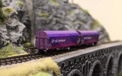 Roco 6680024 TT 2er Set Schiebeplanenwagen Rail Release
