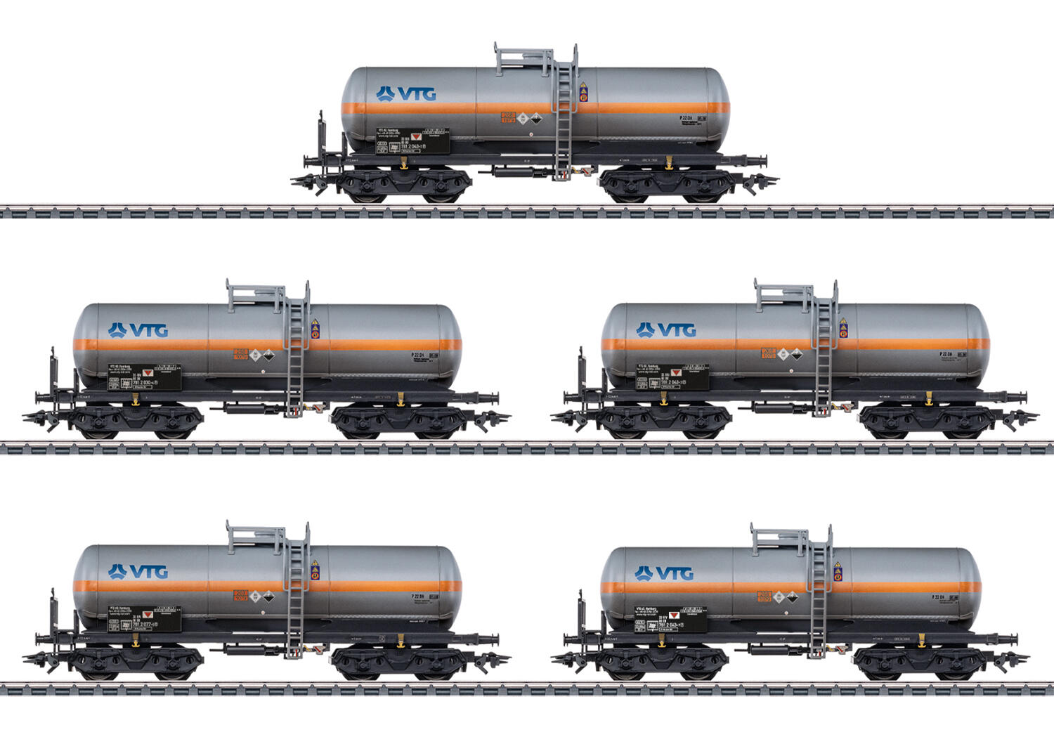 Märklin 46465 H0~ Chlorgaskesselwagen-Set VTG - leichte Alterung