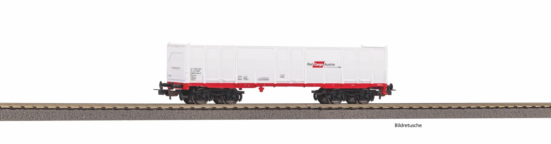 Piko 98553D4 H0 Hochbordwagen Eaos Rail Cargo Austria Epoche VI, weiß, Betriebsnummer 4