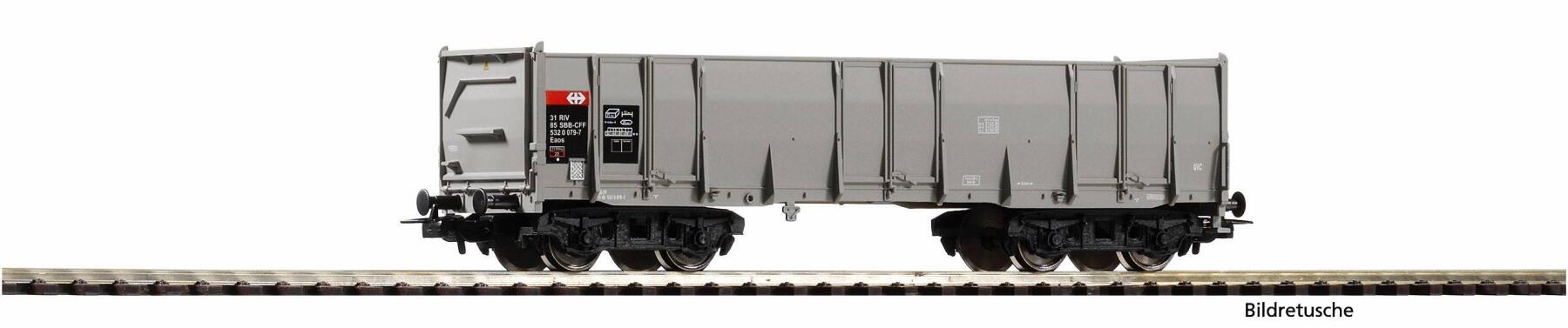 Piko 98553F2 H0 Hochbordwagen Eaos SBB Epoche VI, grau, Betriebsnummer 2