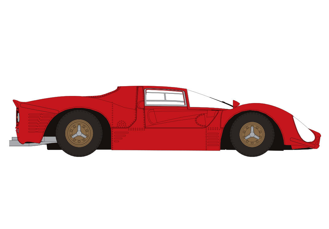 Brekina 22900 H0 Ferrari 330 P3 Berlinetta, rot