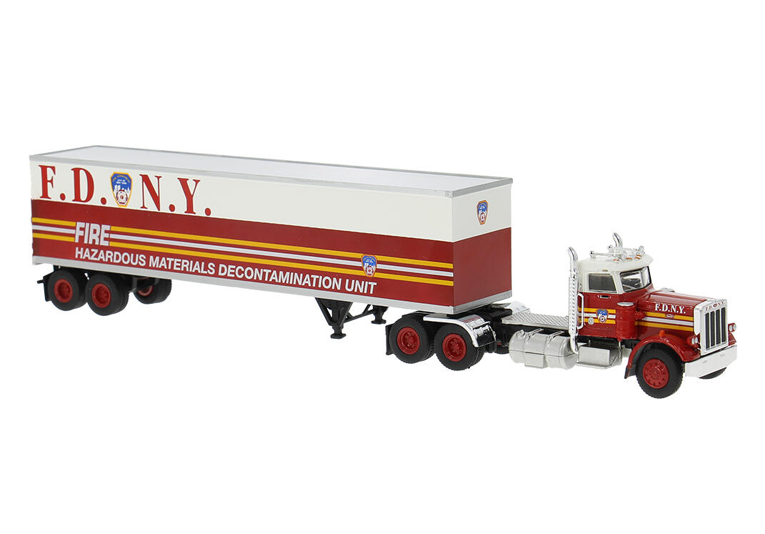 Brekina 85722 H0 Peterbilt 359 Koffer-Sattelzug der FDNY