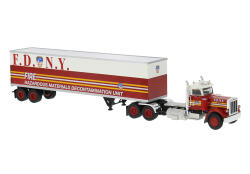 Brekina 85722 H0 Peterbilt 359 Koffer-Sattelzug der FDNY