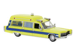 Brekina 19779 H0 Cadillac Miller Meteor Ambulance aus Dallas