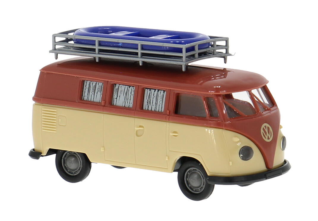 Brekina 31639 H0 VW T1b Camper mit Dachträger und Boot
