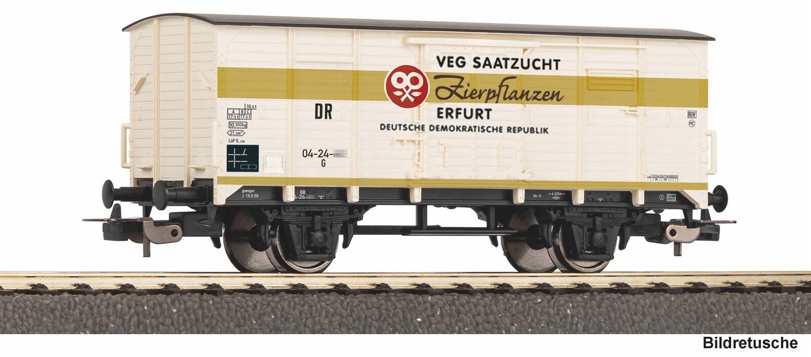 Piko 24555 H0 Gedeckter Güterwagen G02 VEG Saatgut Erfurt DR III