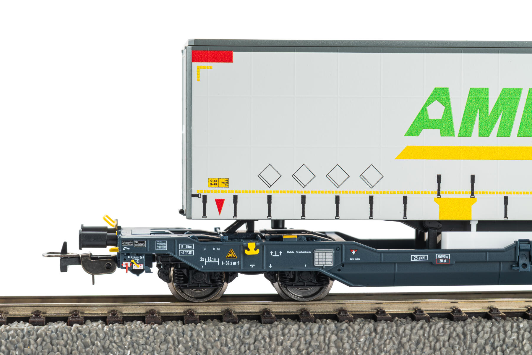 Piko 24635 H0 Taschenwagen T3000e Wascosa mit 2 "Ambrogio" Trailern