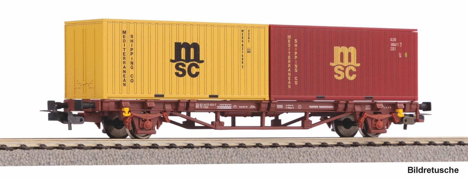 Piko 27750 H0 Containertragwagen 2 x 20 MSC Container FS V