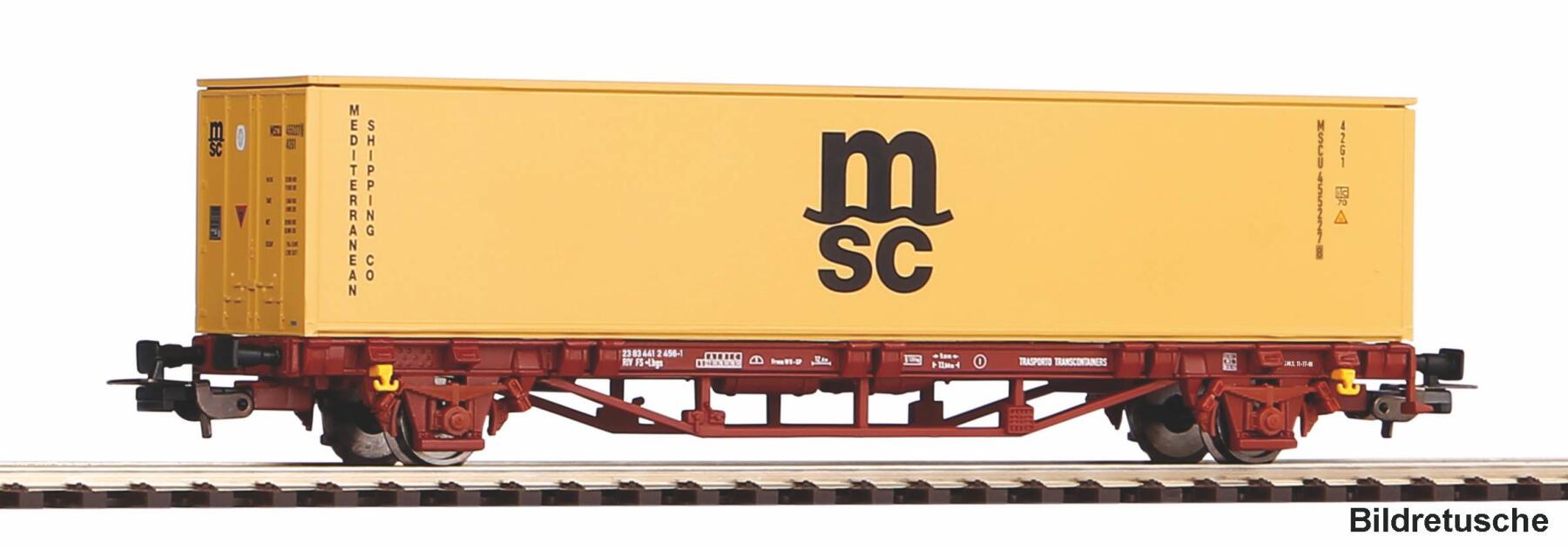 Piko 27751 H0 Containertragwagen MSC FS VI 1x40 Container