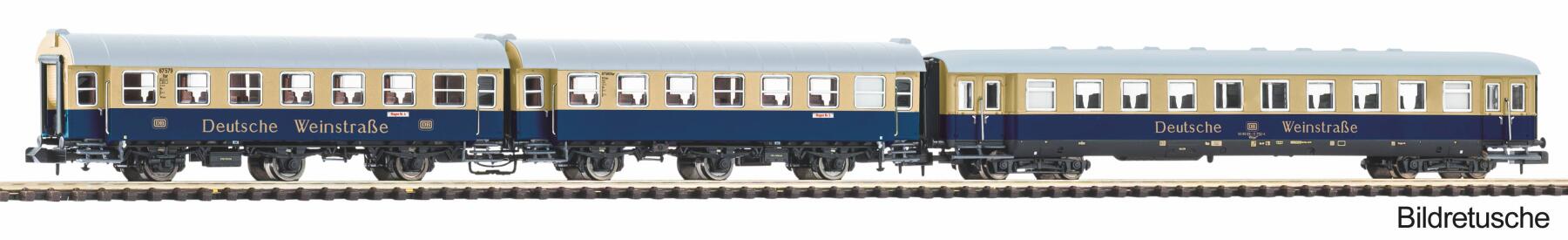 Piko 40630  N 3er Set 2x Umbauwagen mit 1x Schürzeneilzugwagen Weinstraße DB IV