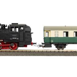 Piko 57035 H0 Start-Set mit Bettung Dampflokomotive BR 80 VSM mit Personenwagen NS VI