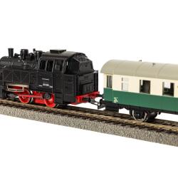 Piko 57035 H0 Start-Set mit Bettung Dampflokomotive BR 80 VSM mit Personenwagen NS VI