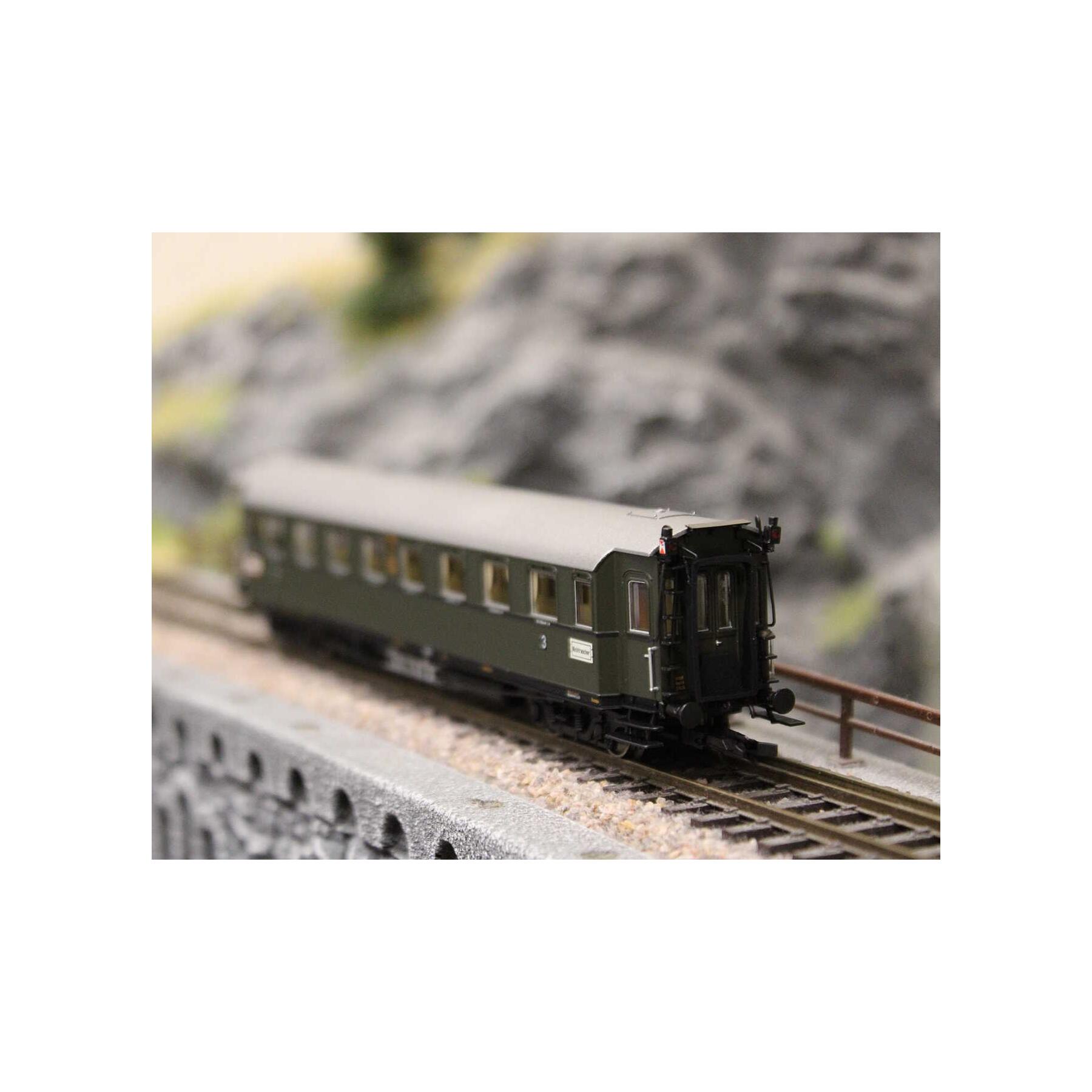 Saxonia 120226 TT Personenwagen C4Ü Sa 07, Schlusswg. m. Beleuchtung DRG Ep.II